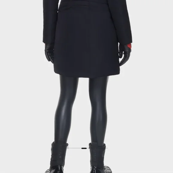 Rudsak muse down racoon fur trim long water resistant parka jacket, green, Small - Picture 11 of 11